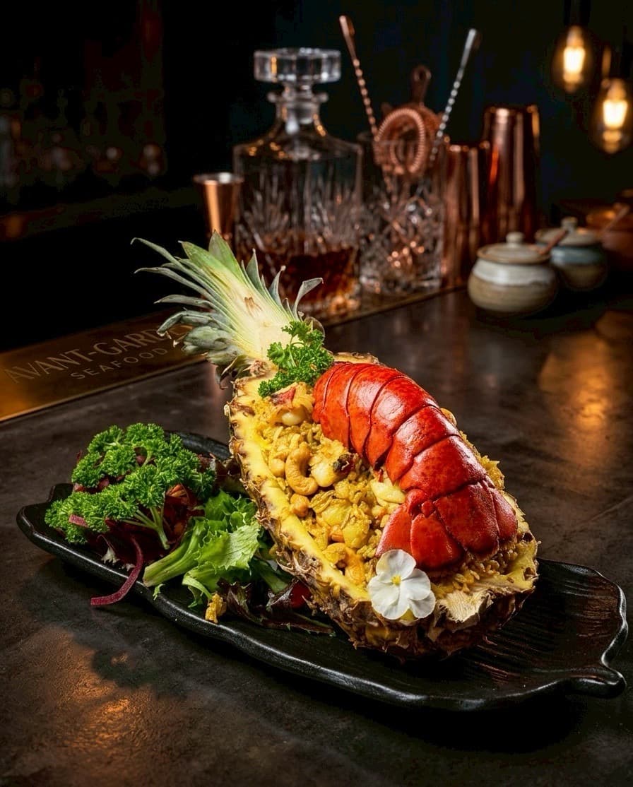 Lobster tail over pineapple fried rice — Kruathai Atlanta